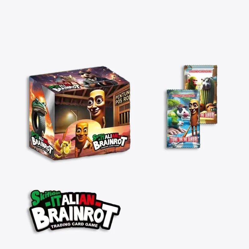 Tralalero Tralala Llavero Brain Rot Blind Box Mystery Box Carte Collectible Card Game Italian Brainrot Card Tung Tung Sahur Card