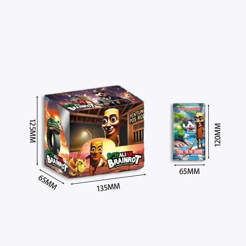 Tralalero Tralala Llavero Brain Rot Blind Box Mystery Box Carte Collectible Card Game Italian Brainrot Card Tung Tung Sahur Card